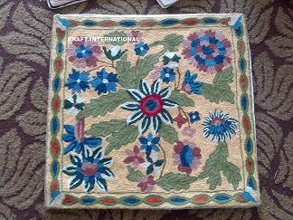 Manufacturers Exporters and Wholesale Suppliers of Chain Stitch Cushion Cover Srinagar Jammu & Kashmir